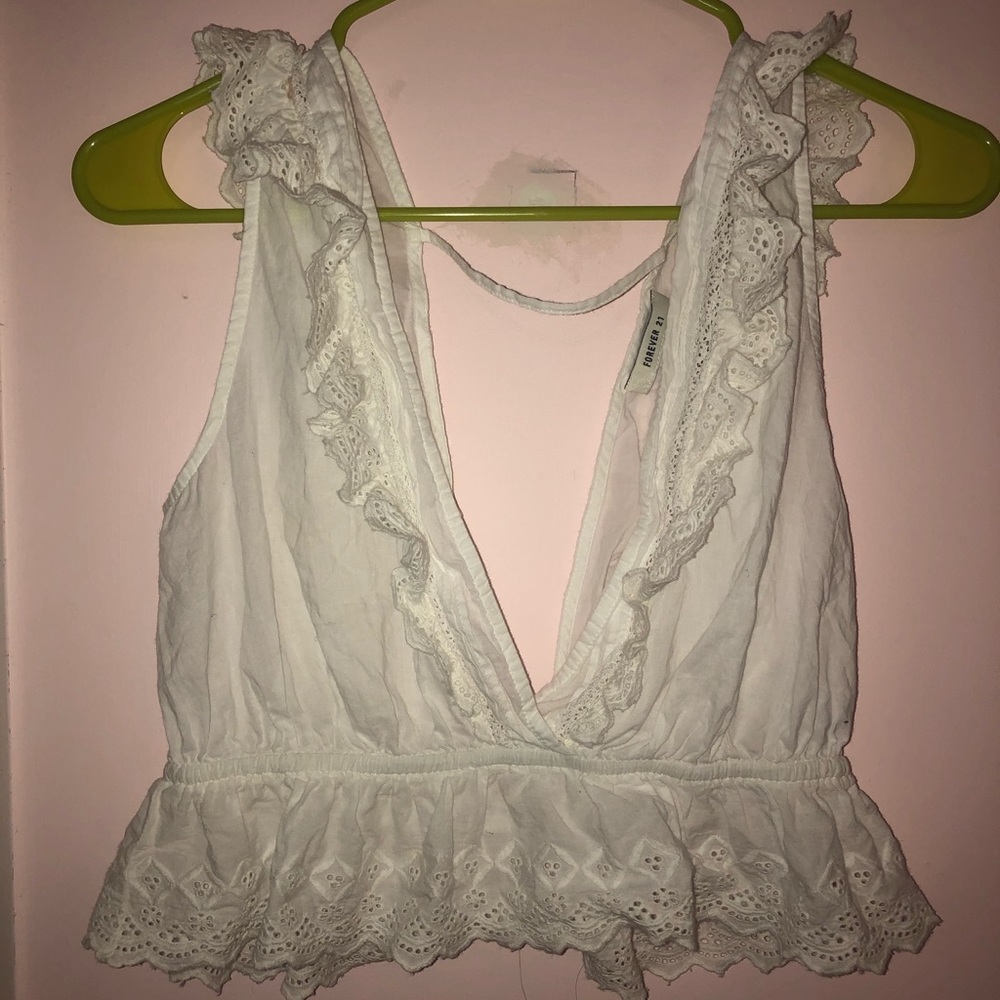 Flows White Crop Top